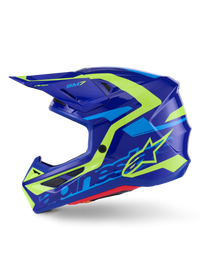 Sm7 Deed Helmet Blue/Ylw Fluo Glossy Lg