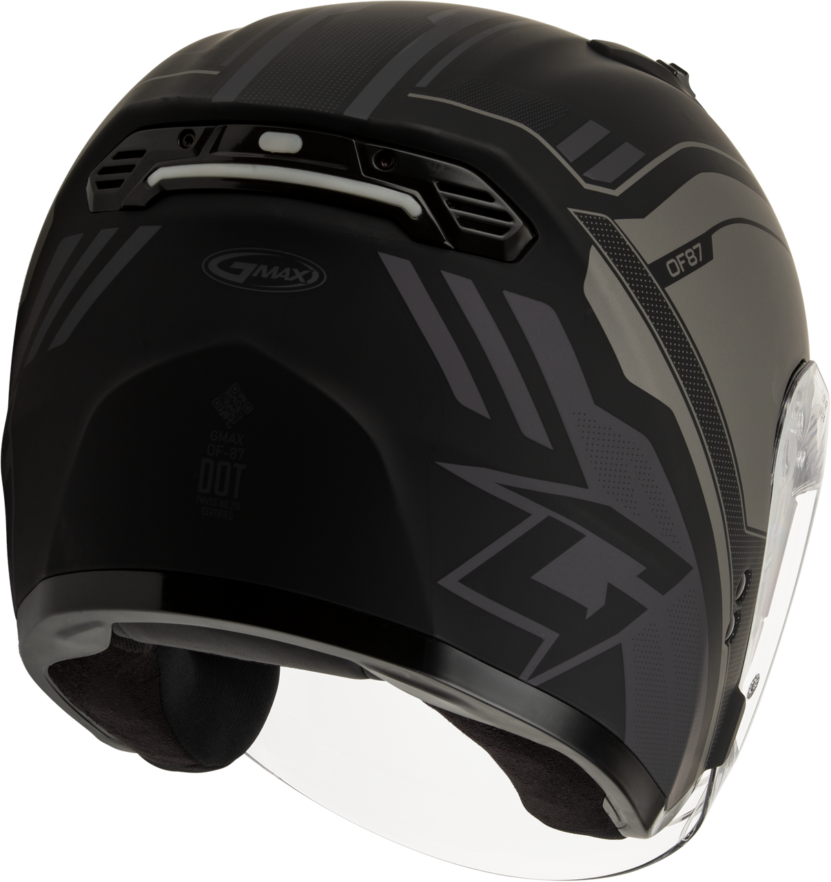 Of 87 Duke Helmet W/Led Light Matte Blk/Grey Xl