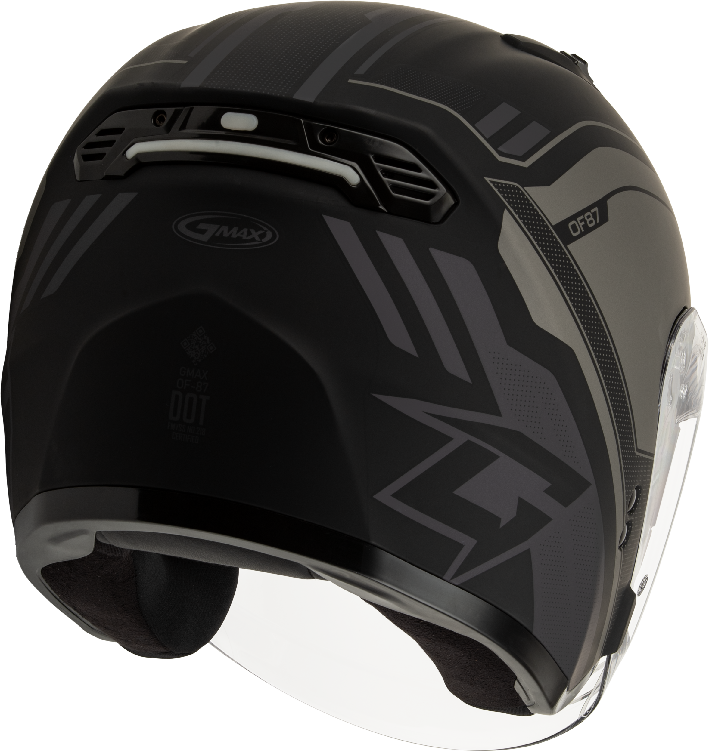 Of 87 Duke Helmet W/Led Light Matte Blk/Grey Xl