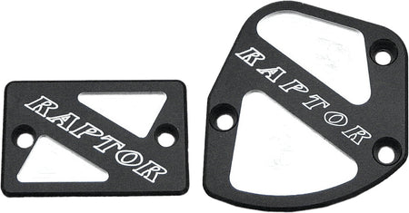 Throttle & Brake Cover Set Black Logo Raptor