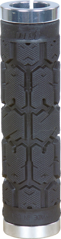 Rogue No Flange Lock On Grips Black/Silver 130mm