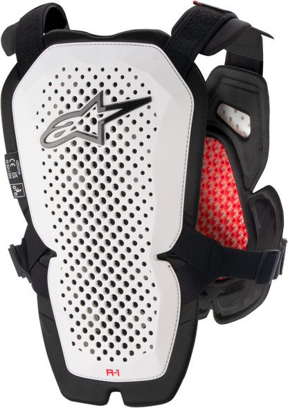 A 1 Chest Protector White/Black/Red Md/Lg