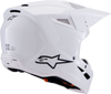 Sm3 Solid Helmet White Glossy Md