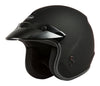 Of 2 Open Face Helmet Matte Black 2x