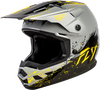 Fly Racing Kinetic Drip Youth Helmet - Grey/Black/Yellow
