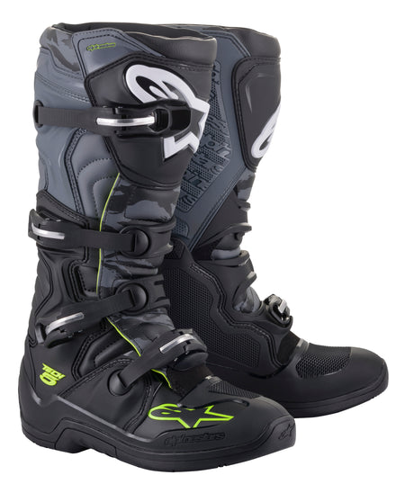 Alpinestars Tech 5 Boots - Black/Cool Grey/Yellow Fluorescent - Size 12