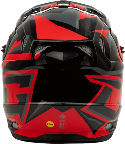 Mx 96 Splinter Helmet Black/Red Lg