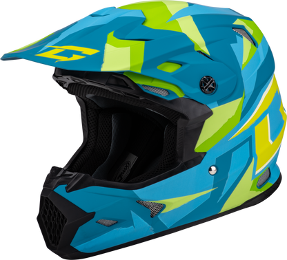 Mx 96 Splinter Helmet Matte Blue/Green Xs