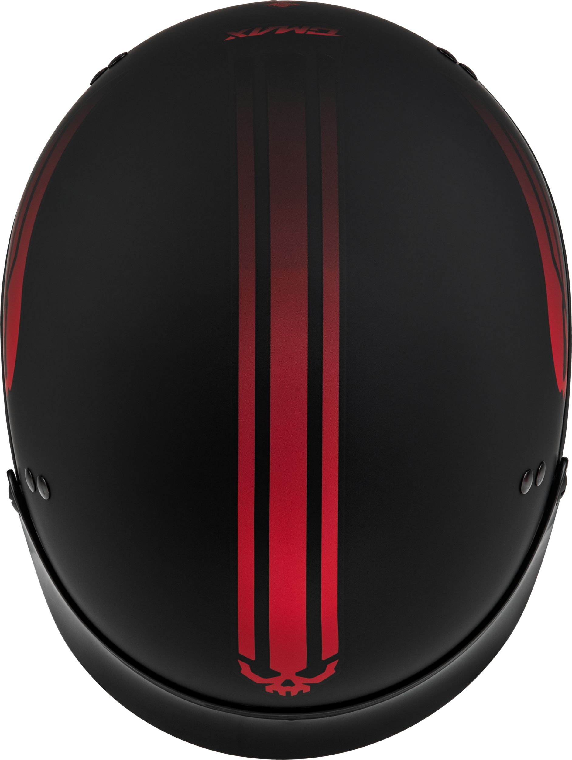Hh 65 Retribution Helmet W/Peak Matte Black/Red Sm