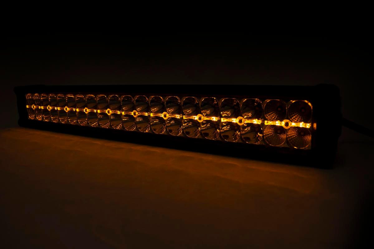 20 Inch Chrome Series LED Light Bar | Dual Row | Amber DRL | 70920DA