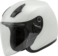 Of 17 Open Face Helmet Pearl White Lg