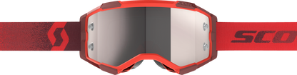 Fury Goggle Red Silver Chrome Works