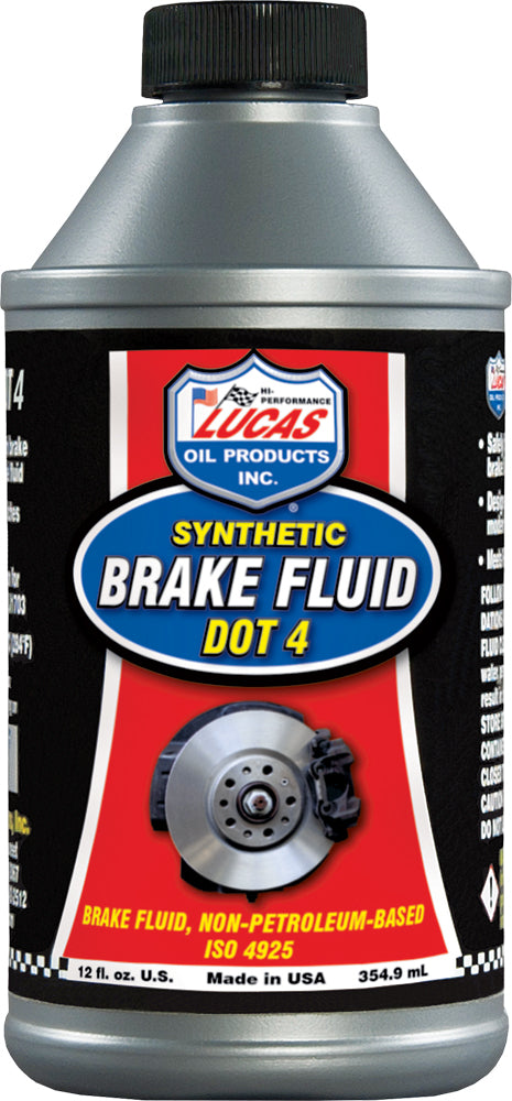 LUCAS Synthetic Brake Fluid DOT 4 - 12oz (Part No. 10827)