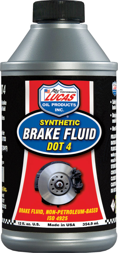 LUCAS Synthetic Brake Fluid DOT 4 - 12oz (Part No. 10827)