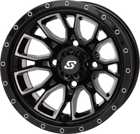 Fusion Wheel  12x7 2+5 4/110 Gloss Blk/Machined