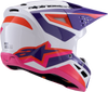 Sm3 Heat Helmet White/Purple/Pink Glossy Xs