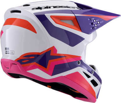 Sm3 Heat Helmet White/Purple/Pink Glossy Sm