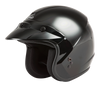 Of 2 Open Face Helmet Black Sm