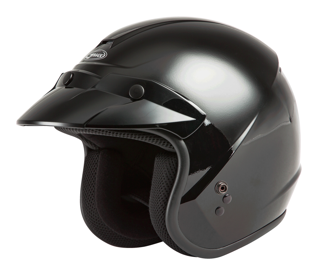 Of 2 Open Face Helmet Black Sm