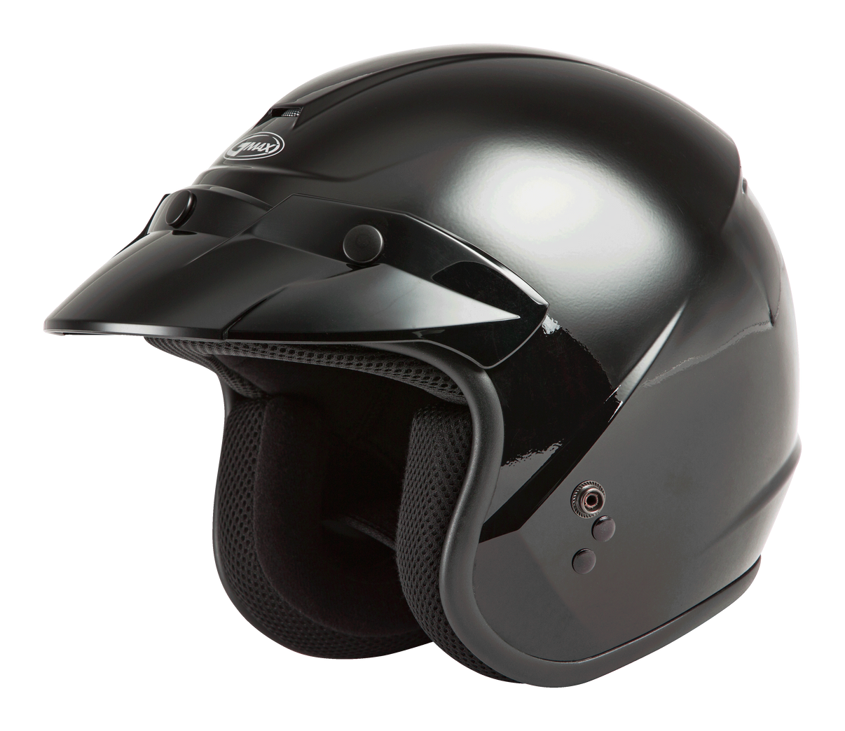 Of 2 Open Face Helmet Black Lg