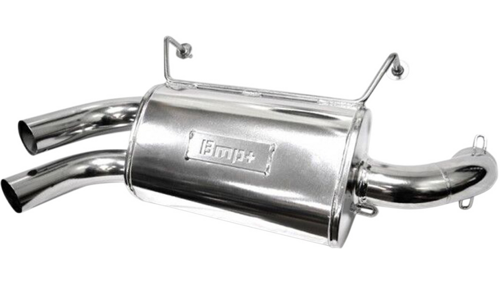BIKEMAN PERFORMANCE Double Barrel Exhaust System Ceramic Chrome/Ceramic Black