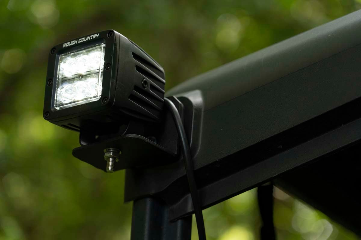 LED Light | Cab Mount | 2" Black Pair | Flood | Can-Am Defender HD 5/HD 8/HD 9/HD 10 | 71011