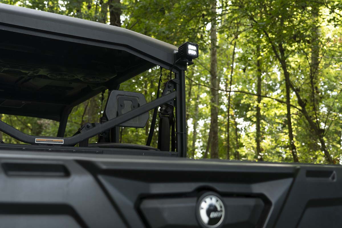 LED Light | Cab Mount | 2" Black Pair | Flood | Can-Am Defender HD 5/HD 8/HD 9/HD 10 | 71011