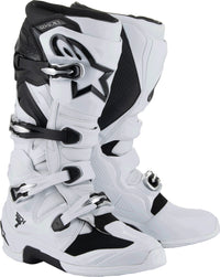 Alpinestars Tech 7 Boots White/Black - Size 10 (Part Number: 2012025-21-10)