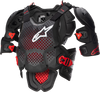 A 10 V2 Full Chest Protector Anthracite/Black/Red Xs/Sm