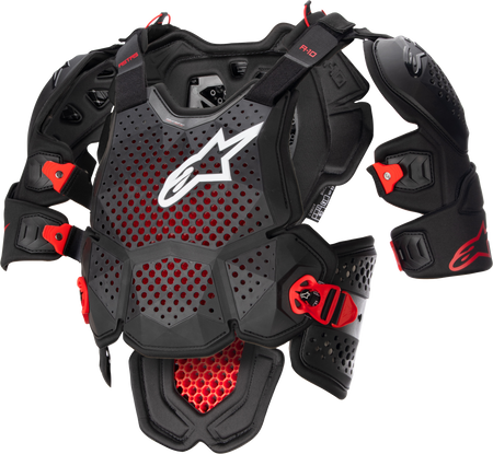 A 10 V2 Full Chest Protector Anthracite/Black/Red Xl/2x
