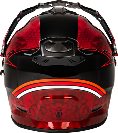 Trekker Cw Conceal Helmet Dual Shld Red/Black 2x