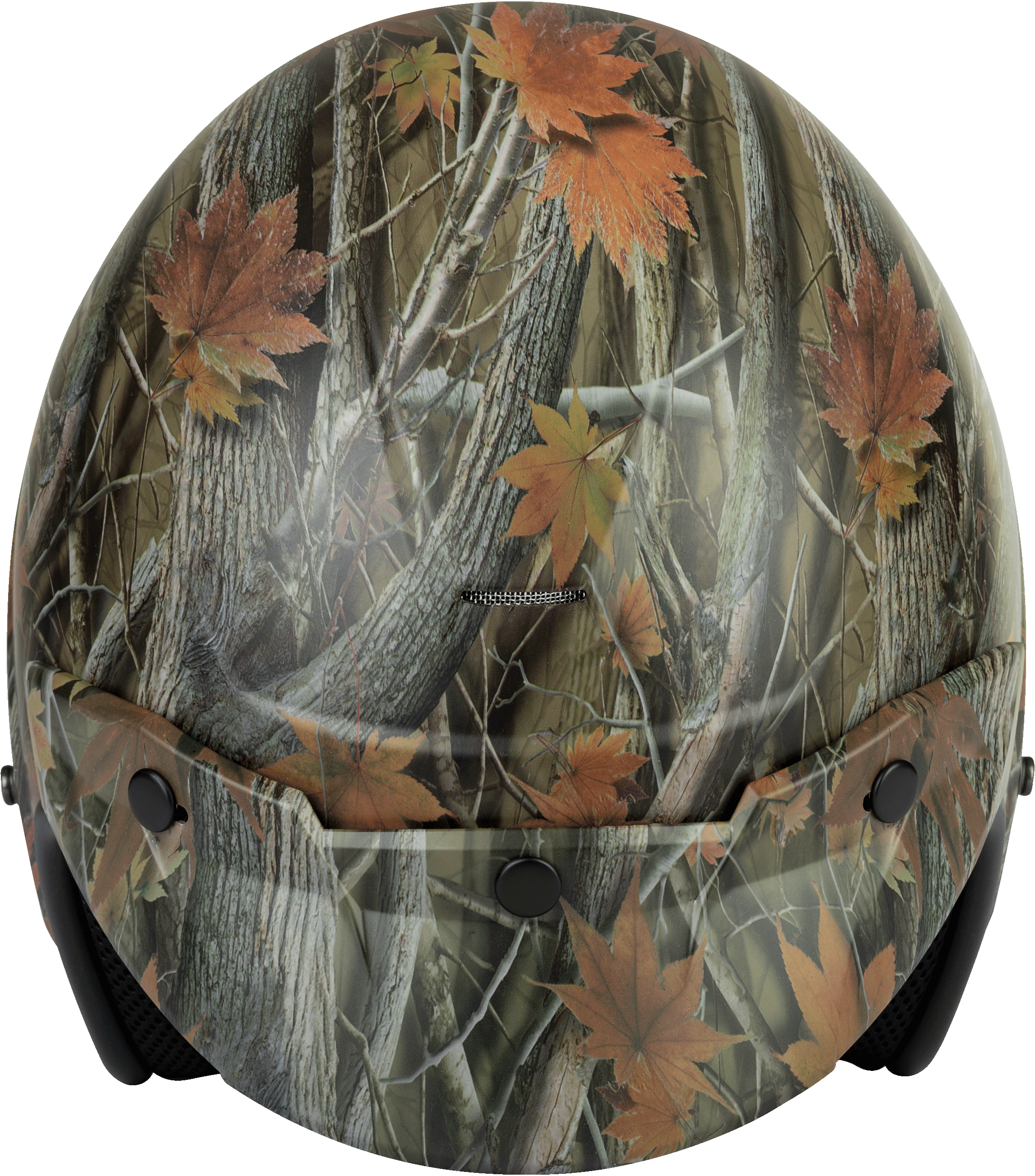 Of 2 Open Face Helmet Leaf Camo Lg