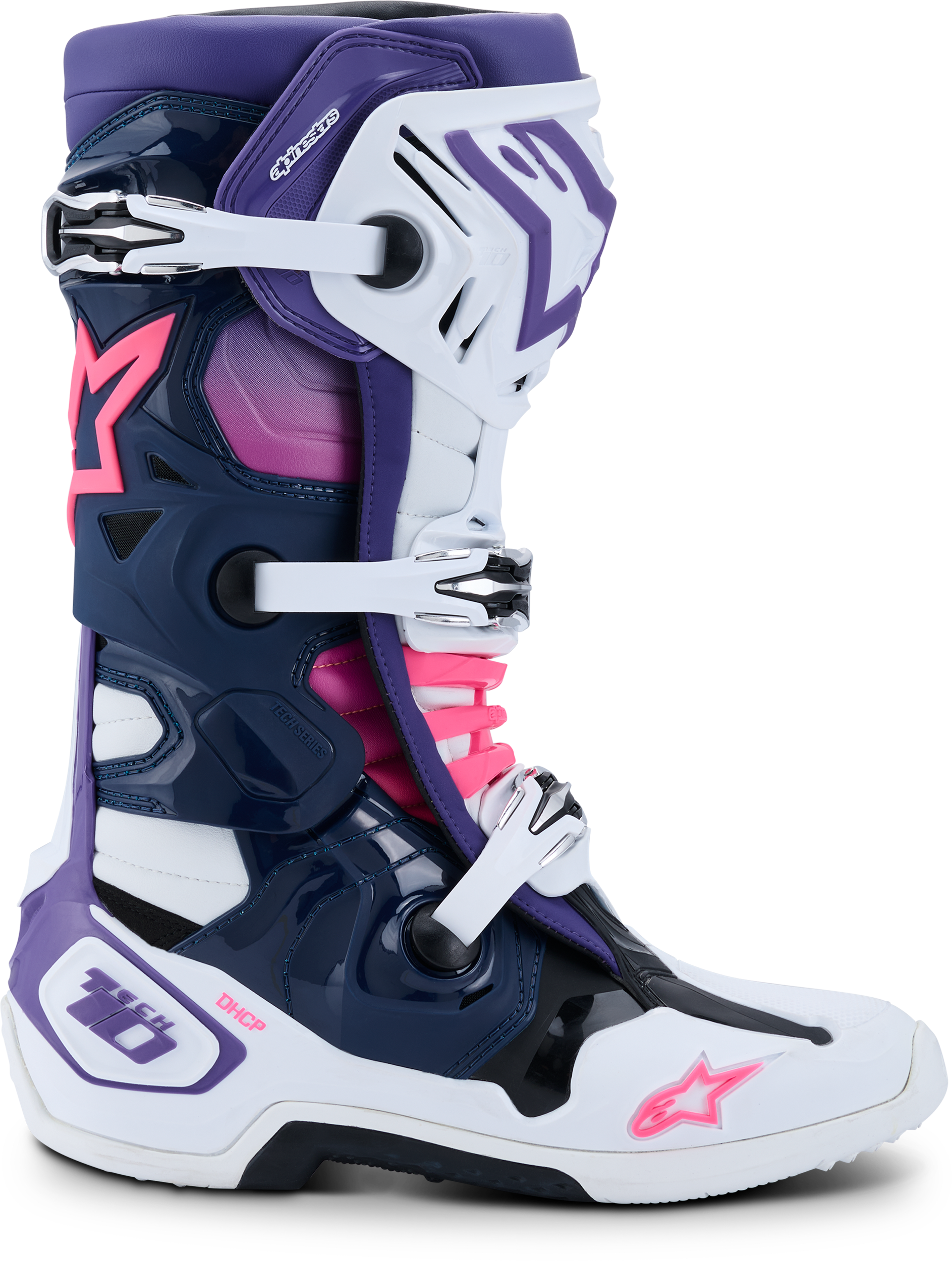 Tech 10 Wht/Violet/Nvy Bl/Pnk Fl 8