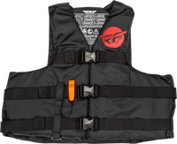 Nylon Flotation Vest Black/Red Xs