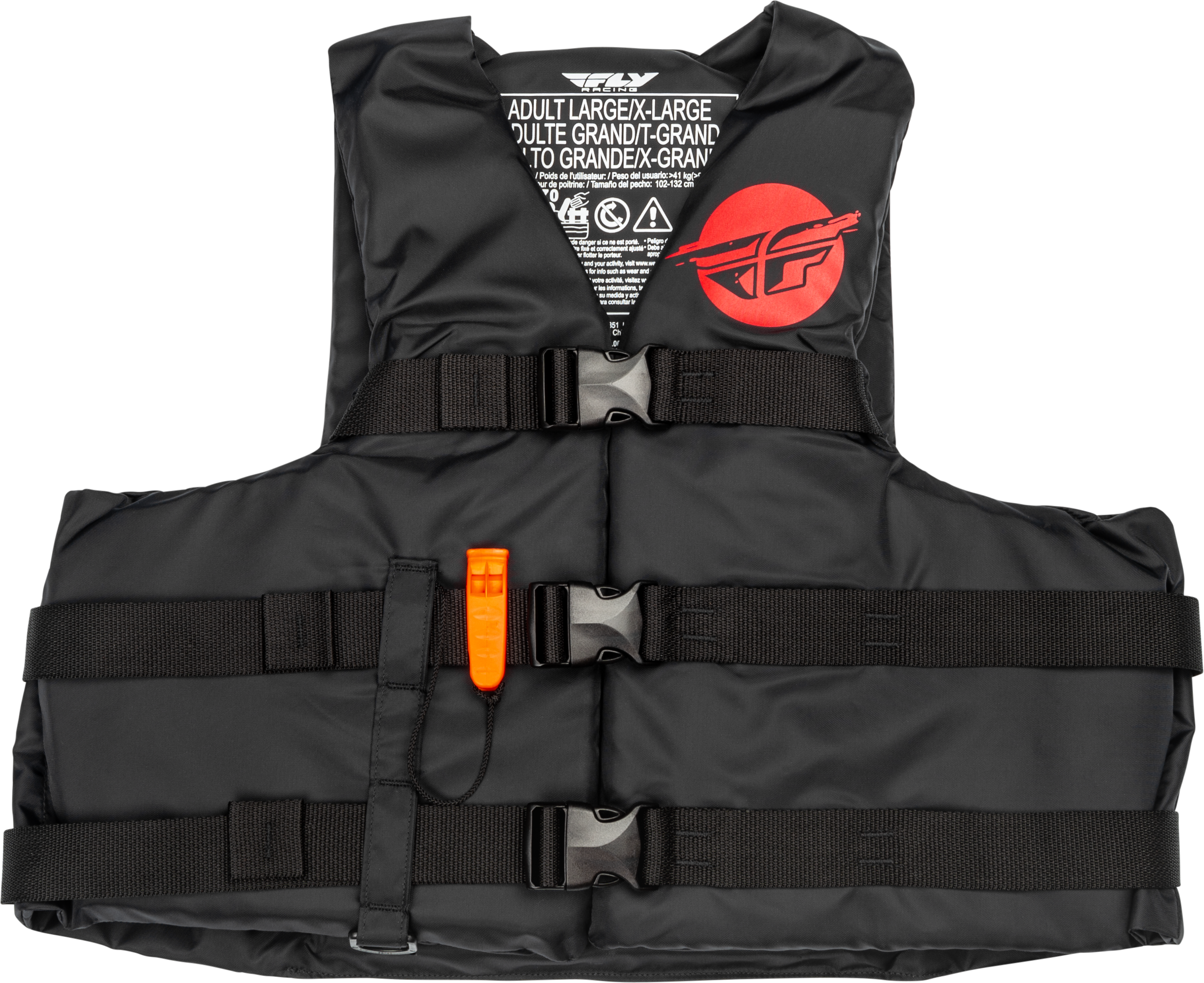 Nylon Flotation Vest Black/Red Xs