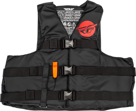 Nylon Flotation Vest Black/Red Xs