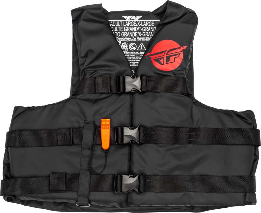 Nylon Flotation Vest Black/Red 2x