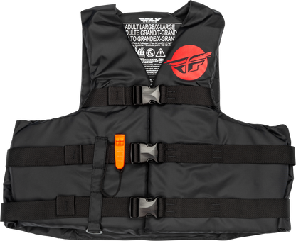 Nylon Flotation Vest Black/Red 2x