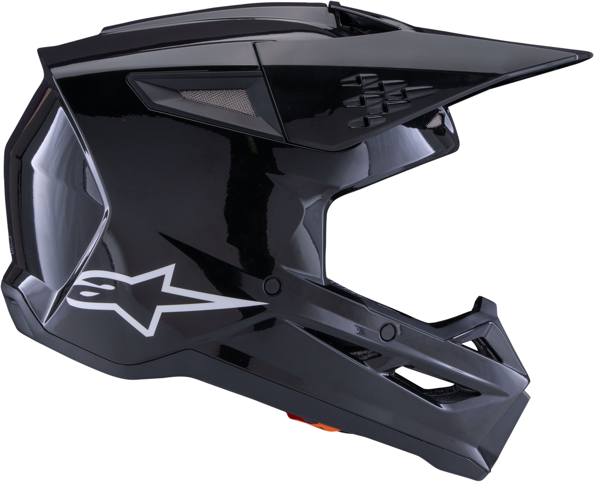 Sm3 Solid Helmet Black Glossy Xs