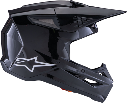 Sm3 Solid Helmet Black Glossy Lg