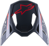 S M8 Radium 2 Visor Black/Neon Red