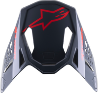 S M8 Radium 2 Visor Black/Neon Red