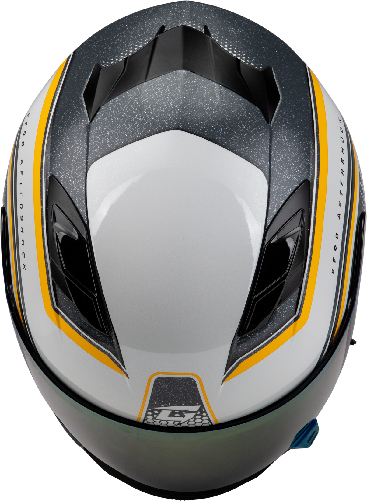 Ff 98 Aftershock Helmet White/Metallic Silver Xs
