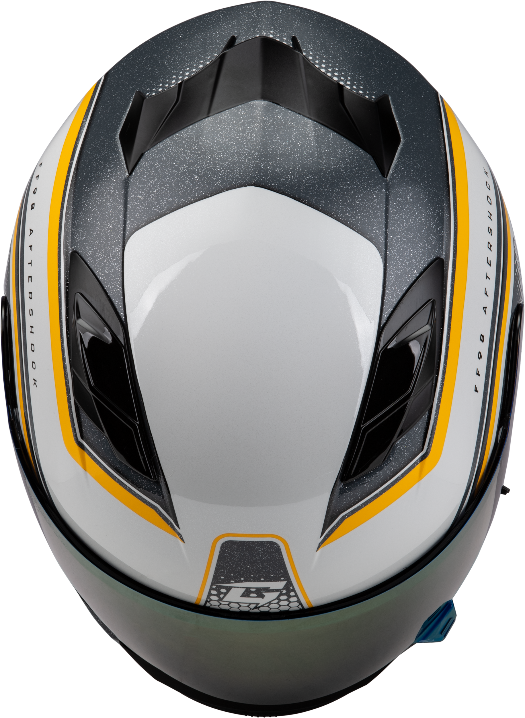 Ff 98 Aftershock Helmet White/Metallic Silver Xl