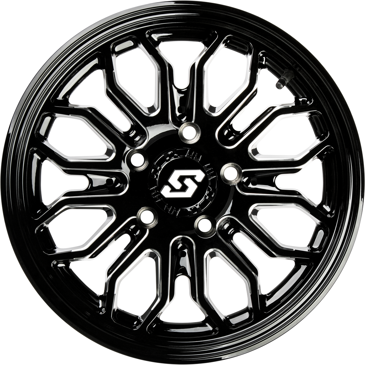 Onyx Wheel 12x7 4/110 +10mm Blk/Machined