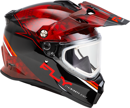Trekker Cw Conceal Helmet Elec Shld Red/Black Xl