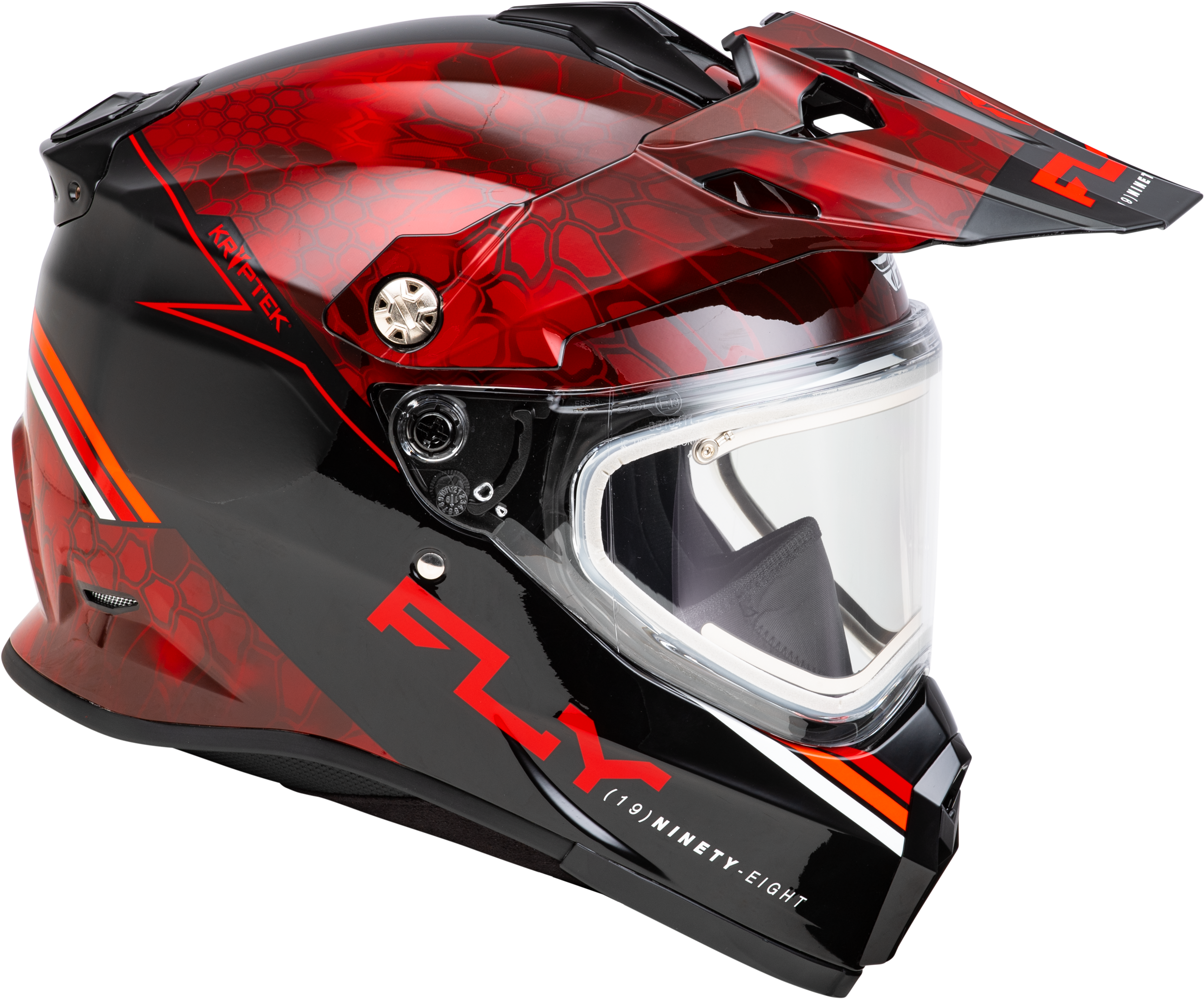 Trekker Cw Conceal Helmet Elec Shld Red/Black 2x