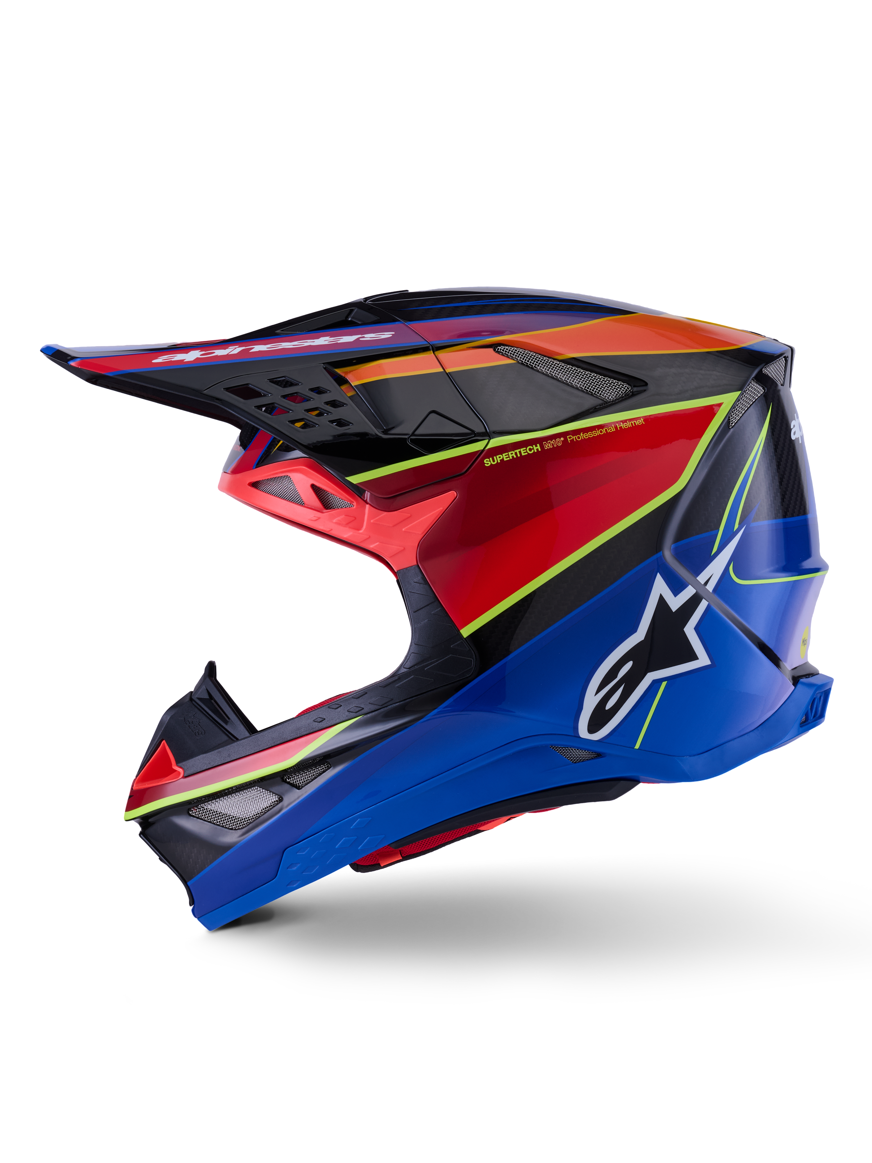 Supertech S M10 Era Helmet Blu/Rd/Ylw Fluo Glossy Lg