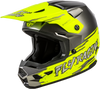 Fly Racing Kinetic Surge Youth Helmet – Grey / Hi-Vis Yellow