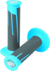 ProTaper Full Diamond Clamp-On Grips - Neon Blue/Dark Gray
